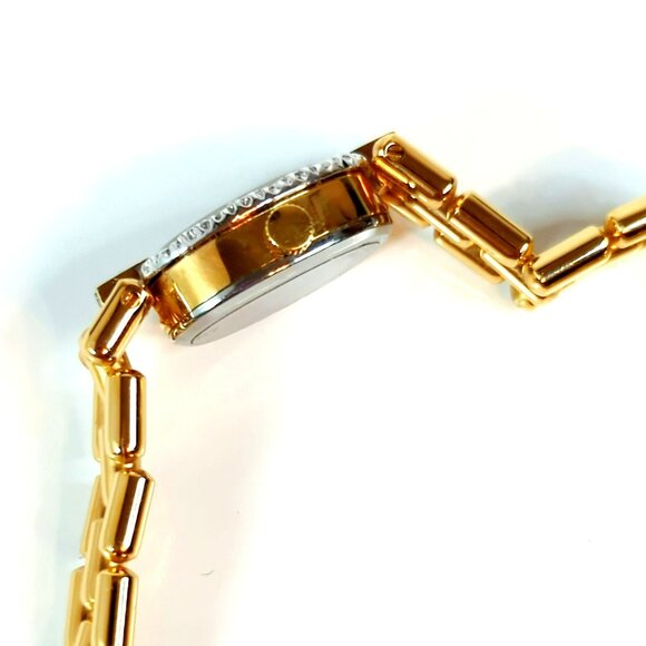 Vintage Gruen Women's Gold-Tone Quartz Watch With Rhinestone Bezel - Picture 7 of 7